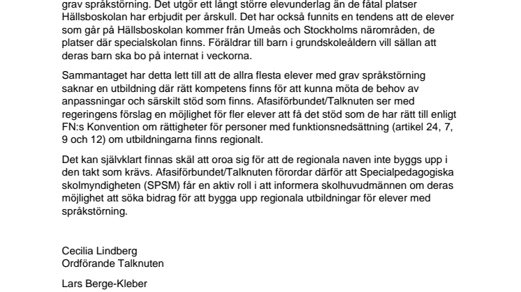 Låt fler elever med språkstörning få stöd!