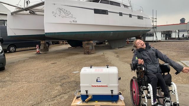 Web image - Fischer Panda UK - Fischer Panda UK has donated a Panda PMS 9000 ND generator to Natasha Lambert for her Atlantic crossing on 'Blown Away'