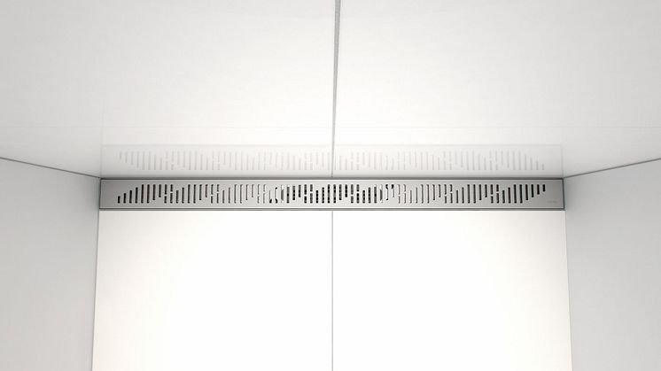 Purus Line Twist, väggnära golvbrunn