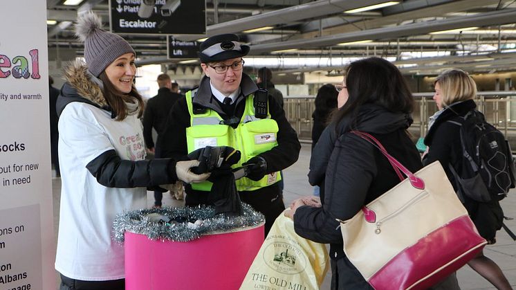 Sock collections took place across the Govia Thameslink Railway network