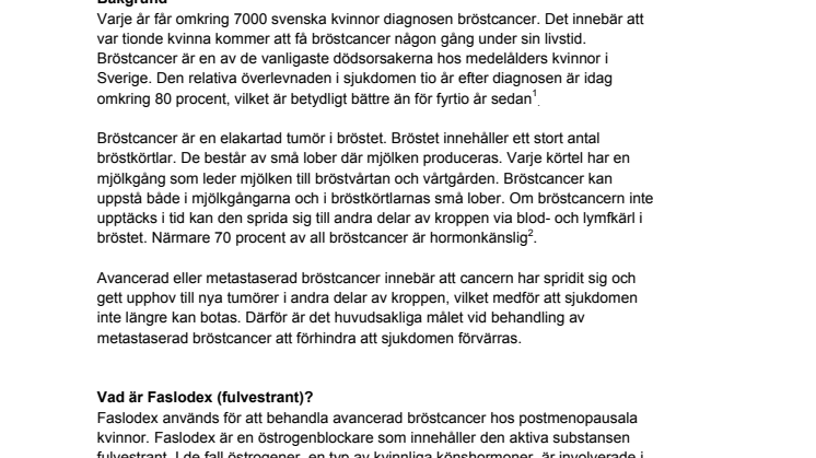 Fakta om CONFIRM-studien och Faslodex