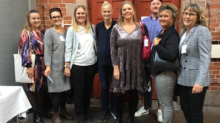 Representanter från de nominerade från Eslövs kommun. I mitten Carolina Klüft, en av prisutdelarna.