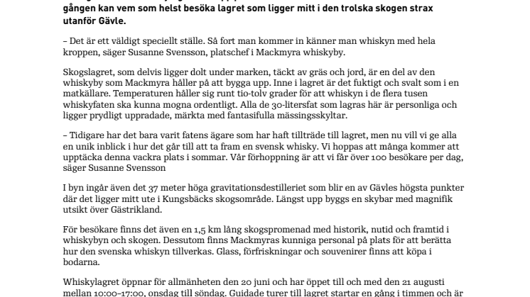 Sveriges största whiskylager öppnar för besök i sommar