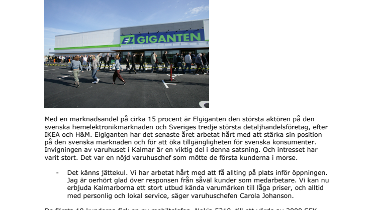 Långa köer inför Elgigantens öppning i Kalmar