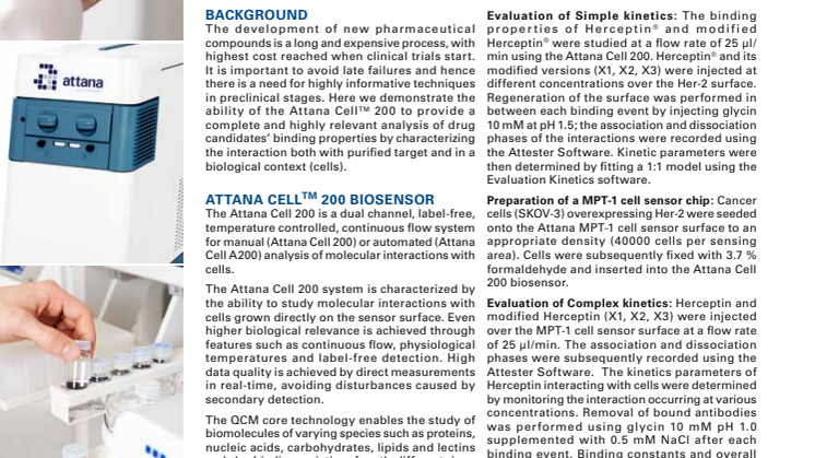 Attana Application Note: Early detection of clinical failure