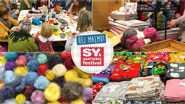 Fest för handarbetsnörden på Sy- och Hantverksfestivalen, Malmömässan 23–25 mars