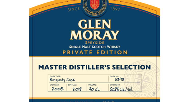 Glen Moray Private Edition Millesimé 2005 Burgundy Cask släpps den 28:e februari.