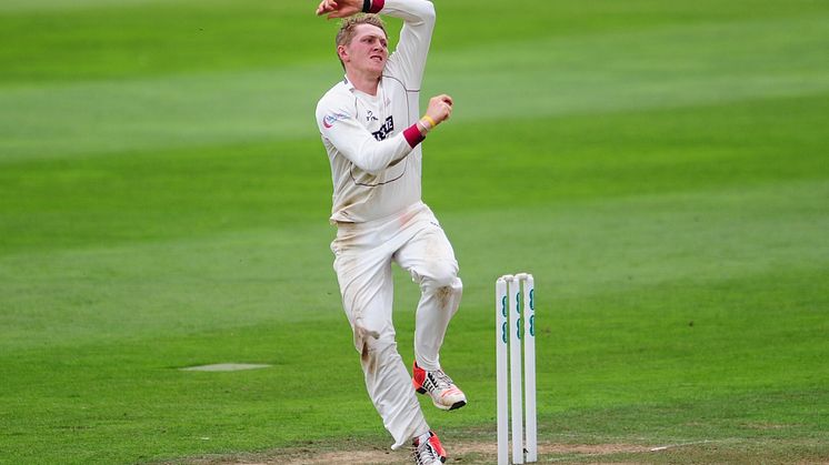 Dom Bess in action for Somerset. Image by Getty Images