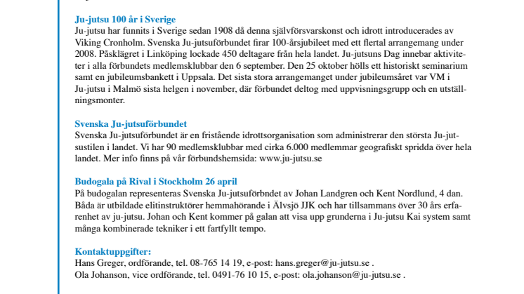 JujtsuKai - programblad & pressinfo