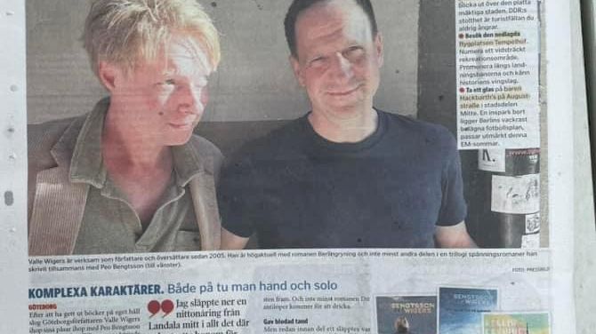  Författarduon Valle Wigers och Peo Bengtsson uppmärksammad i lokalpressen