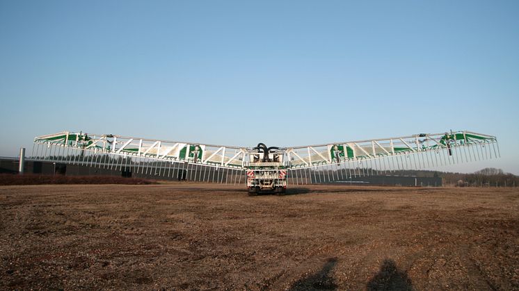 The impressive 36 metre SHB4 drip hose boom is expected to attract a great deal of attention at Agritechnica, where it will take up a big space on the 600 m2 stand.