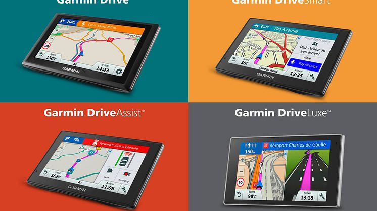 Garmin Drive™ Forestil dig en fremtid, hvor du har en sjette sans bag rattet.  Vi er stolte over at præsentere vores nye serie af bilnavigatorer. 