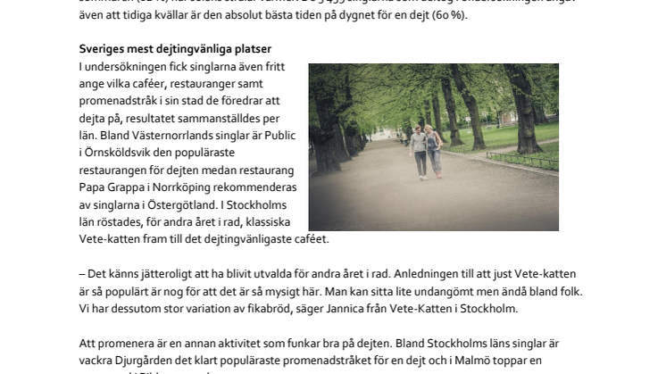 Här är Sveriges bästa dejtingställen 