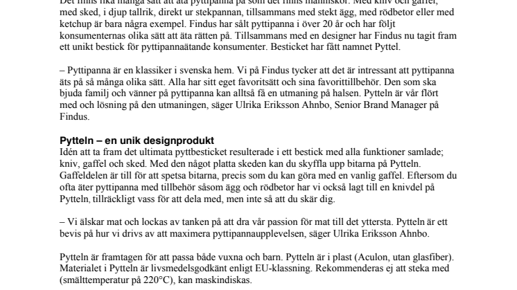 Findus presenterar Pytteln™ – det ultimata pyttbesticket