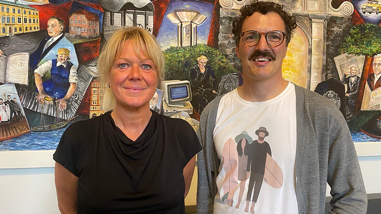 Anna Flink, säkerhetschef, och Melker Labory, samordnare för brottsförebyggande arbete