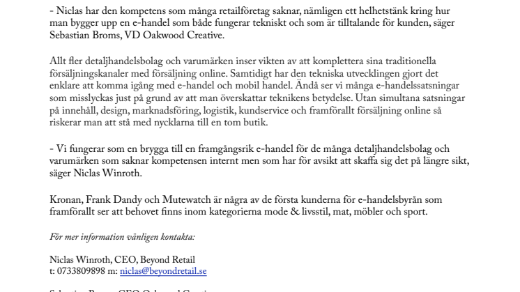 Beyond Retail hjälper varumärken lyckas med e-handel
