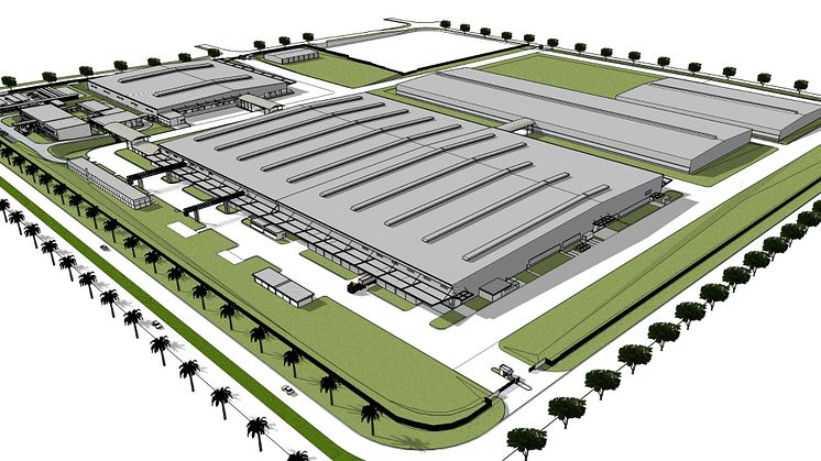 Image of the completed YMPH new plant building scheduled to start operation from July 2020