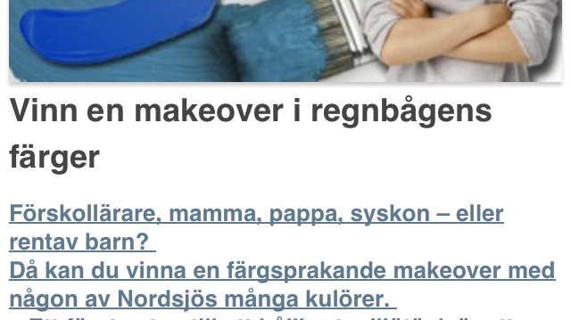 Vinn en makeover i regnbågens färger