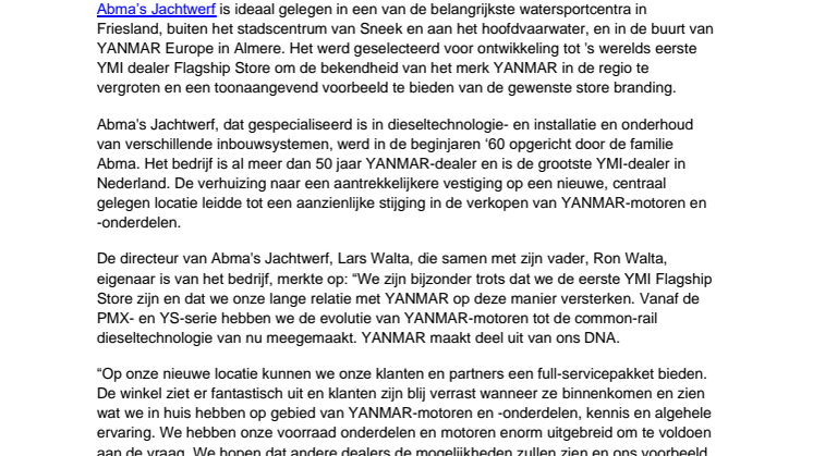 9 June 2022 - YANMAR Kondigt Eerste Marine Dealer Flagship Store Aan.pdf