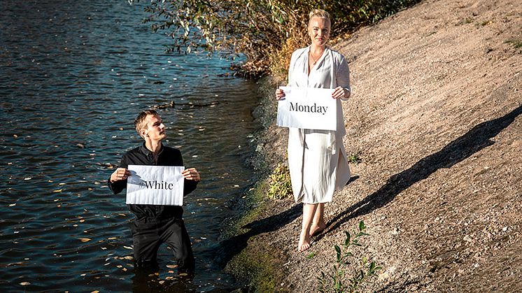 Henning Gillberg tillsammans med Alexandra Davidsson från föreningen Medveten Konsumtion.  Foto: Boreal Films