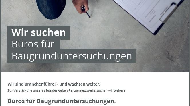 DFH Gruppe sucht Gutachter für Baugrunduntersuchungen