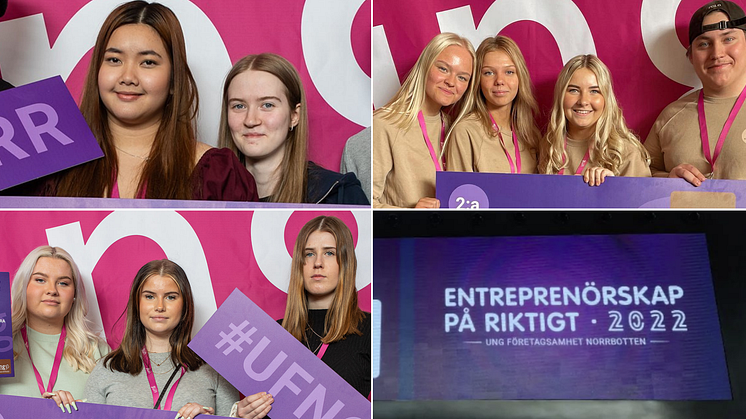 Framgång för unga företagare i Gällivare på UF Norrbottens prisutdelning i Luleå den 24 mars 2022.