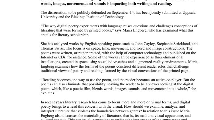 Computer poetry pushes the genre envelope