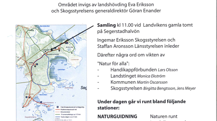 Invigning av Segerstads naturreservat ”Natur för alla”