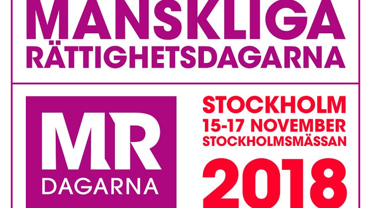 Mänskliga rättighetsdagarna 2018 hålls på Stockholmsmässan 15-17 november.