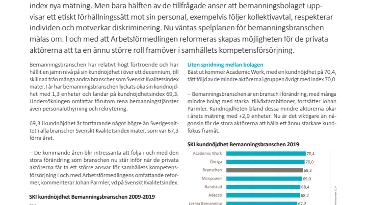 Bemanningsbranschen utmanas när arbetsmarknaden förändras