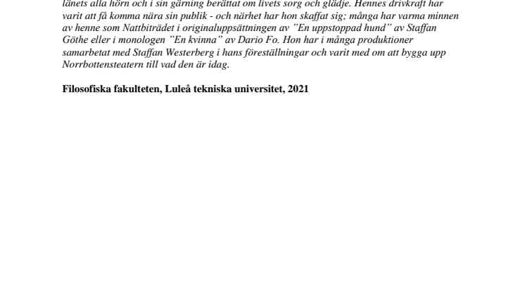 Filosofie hedersdoktor vid Luleå tekniska universitet, 2021, Sara Arnia.pdf