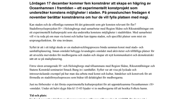 Inbjudan till presslunch  Smack Bang in i samhället!