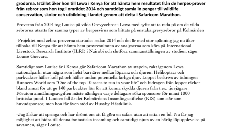 Veterinär på maratonuppdrag i Kenya