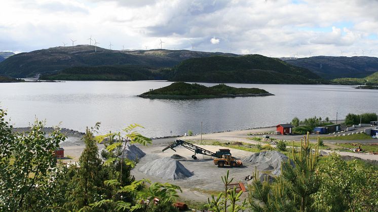 Illustrasjon av Stoheia vindpark sett fra Monstad