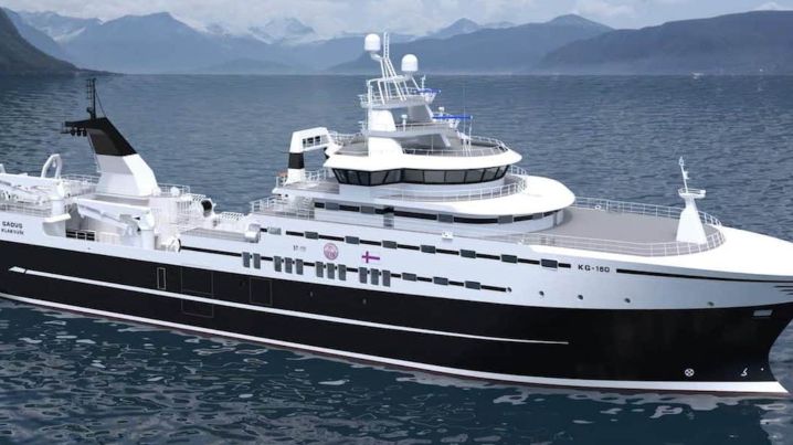 The new 86m stern trawler in build for JFK