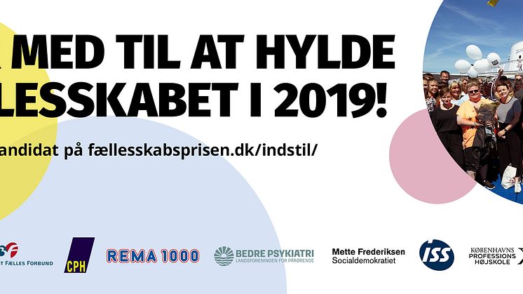 Fællesskabsprisen 2019 uddeles den 29. august i år