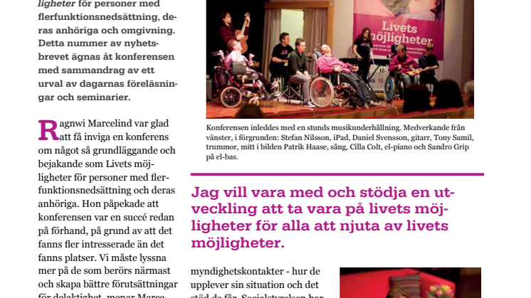 Nyhetsbrev nr 2, 2014 - Flerfunktionsnedsättning