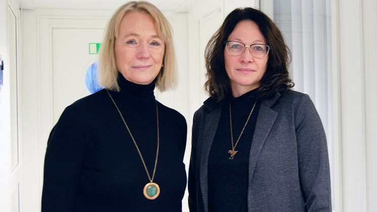 Carina Nilsson och Päivi Juuso, forskare inom omvårdnad vid Luleå tekniska universitet.