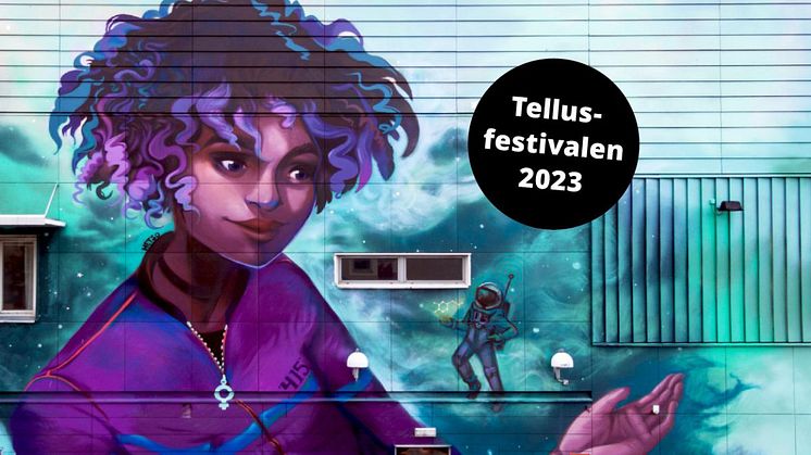 Söndag 3 september bjuder Bergsjön in till Tellusfestival med musik, dans, Bergsjögala och massor av skoj. Konstverk av Elina Metso på Rymdtorget i Bergsjön.