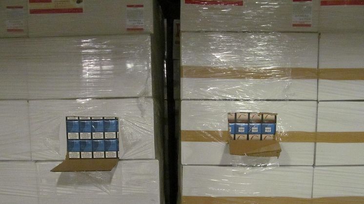 Cigarettes concealed in boxes