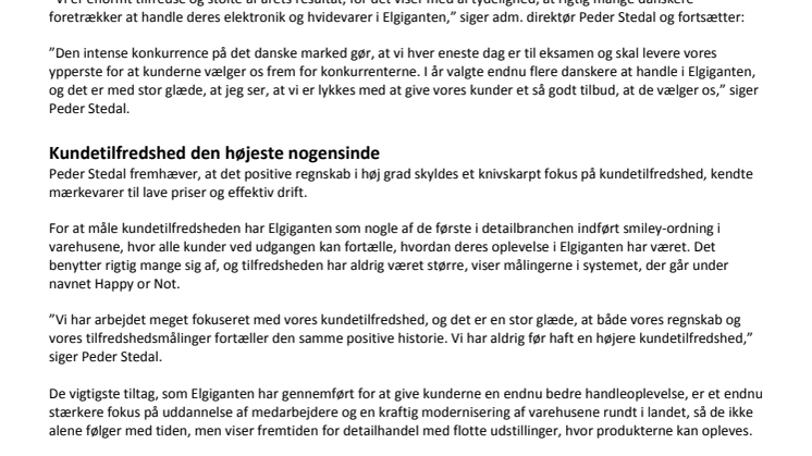 Elgiganten med millionoverskud og høj kundetilfredshed