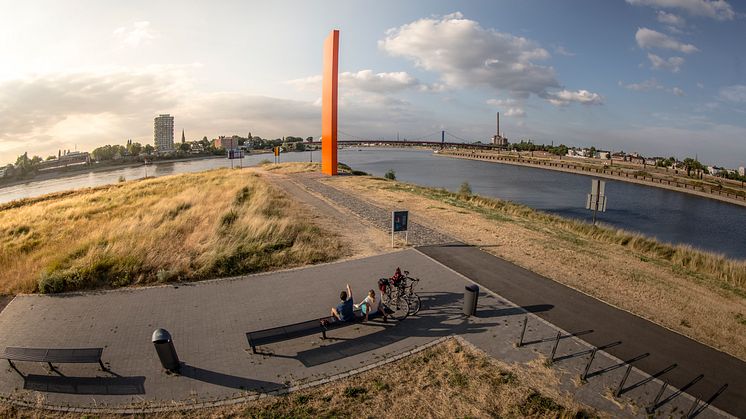 Zielpunkt Rheinorange in Duisburg ©RuhrtalRadweg 