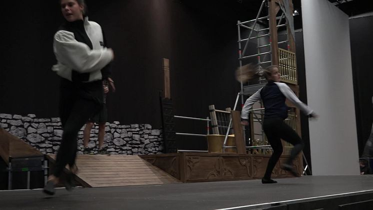 Repetitionerna på NEP - Studios i Stockholm (Robin Hood - The Musical)