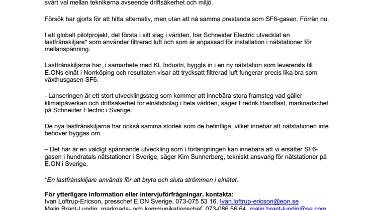 Ny teknik minskar behov av växthusgas