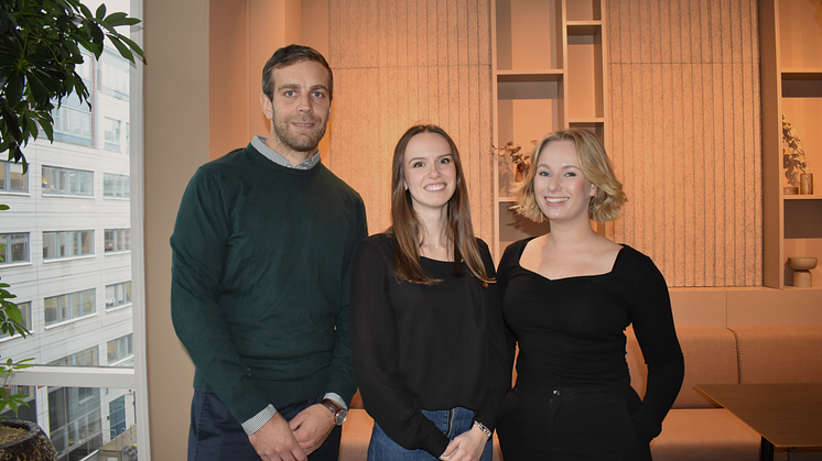 Sigma Industry Developments hållbarhetsteam: Henrik Tornvall, Eleonora Trollsås och Ellen Larsson