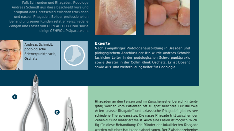 Schrunden und Rhagaden