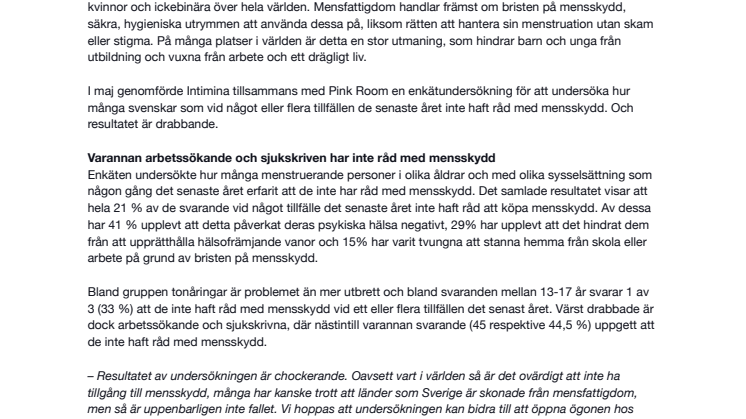 PRM - Mensfattigdom i Sverige - 1 av 5 har inte råd med mensskydd.pdf