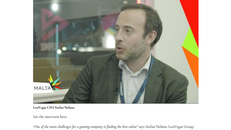 LeoVegas CFO Stefan Nelson in short interview at Gaming conference ICE