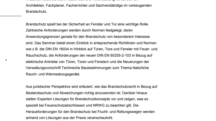 FeuerTRUTZ im Dialog – Sicherheit an Fenstern und Türen