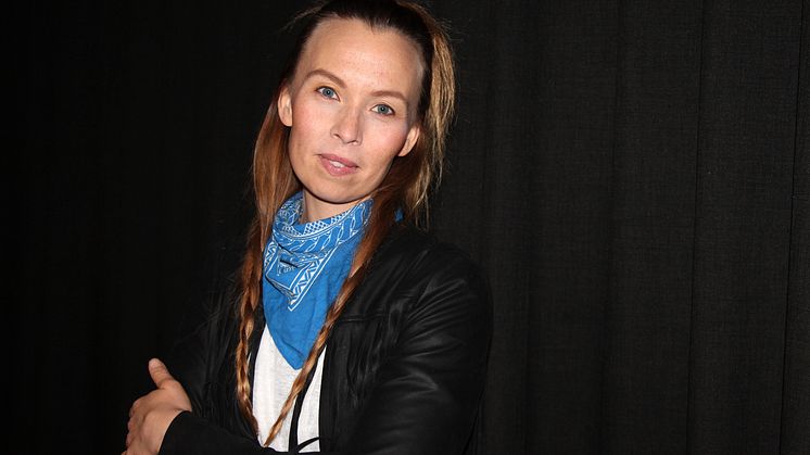 Sofia Jannok mottog Kulturpriset på Sparbanken Nords årsmöte på Piteå Havsbad.